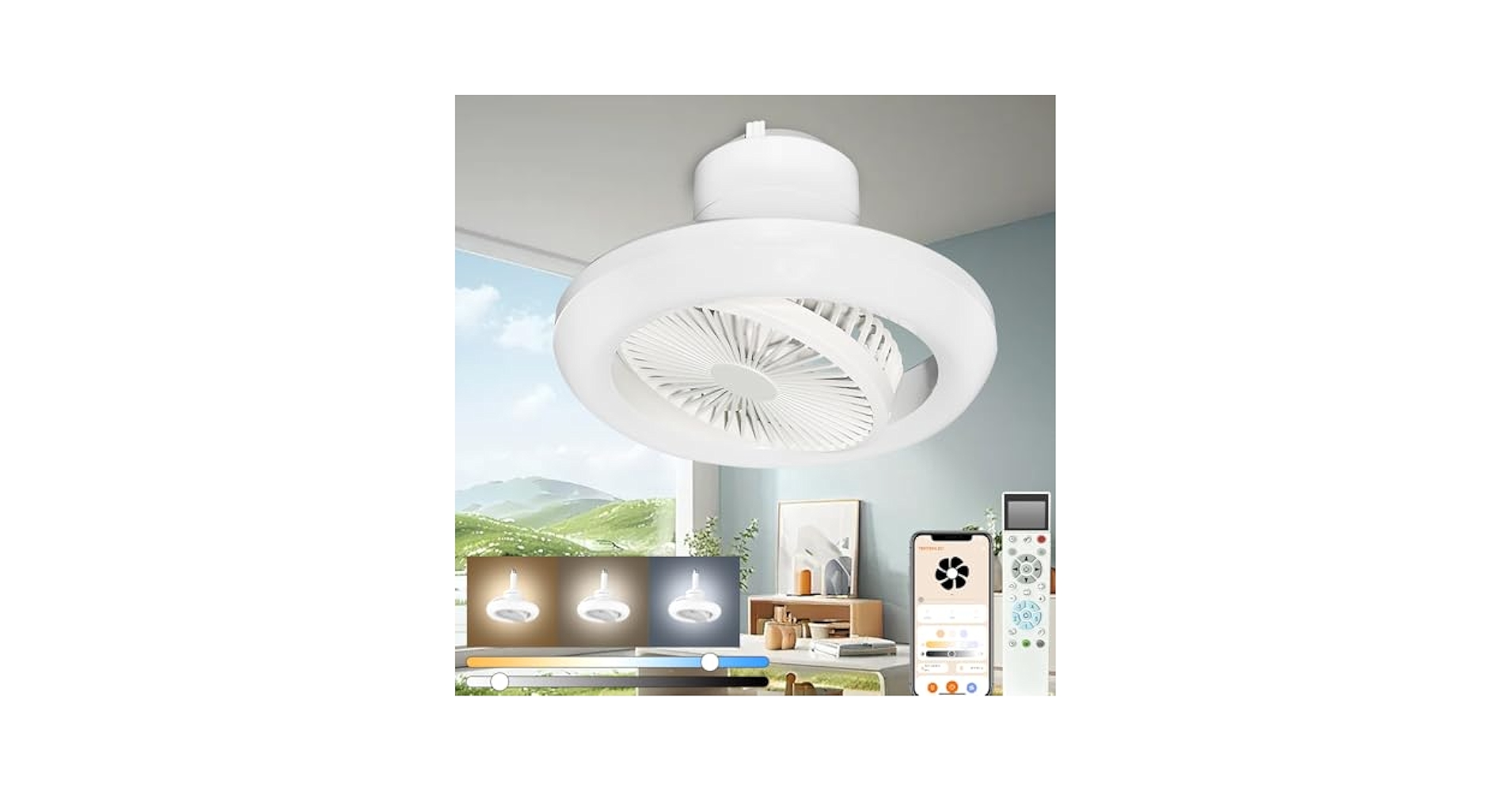 大特価】スマートスピーカー対応 遠隔操作 シーリングファン